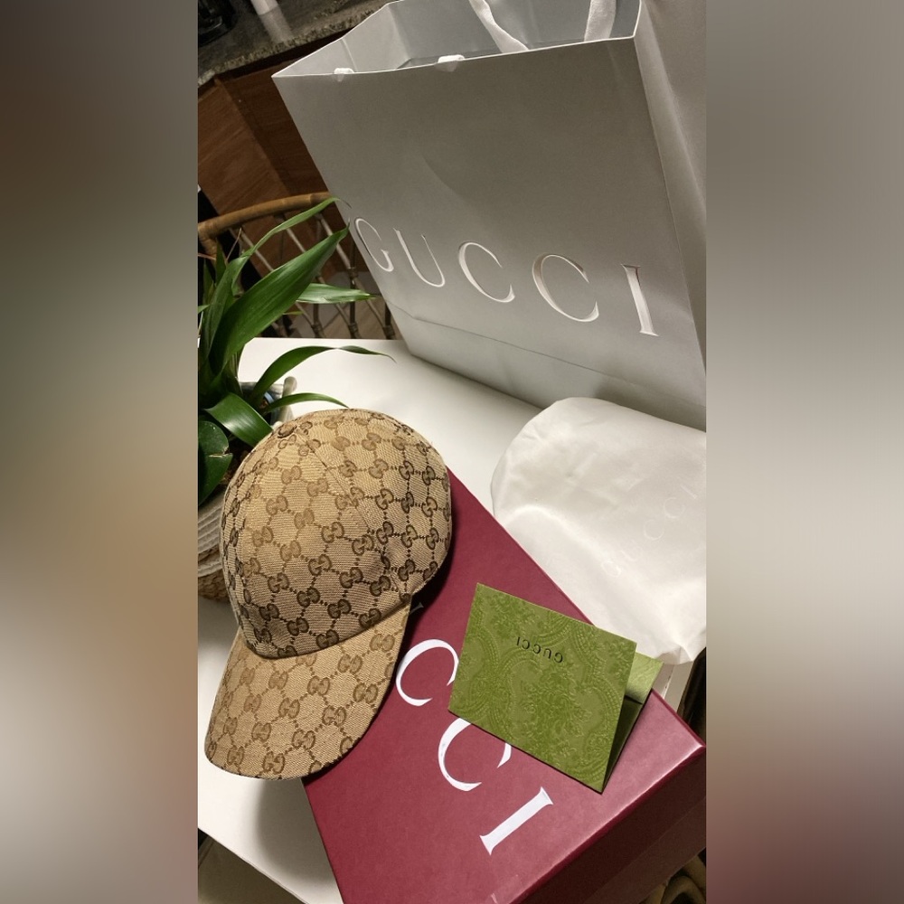 Gucci Tan Monogram Hat